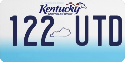 KY license plate 122UTD