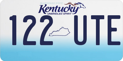 KY license plate 122UTE
