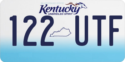 KY license plate 122UTF