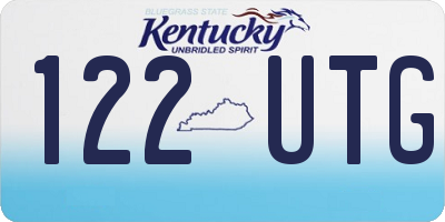 KY license plate 122UTG