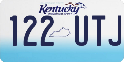 KY license plate 122UTJ