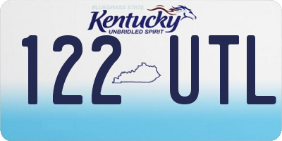 KY license plate 122UTL
