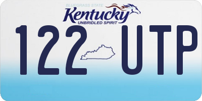 KY license plate 122UTP