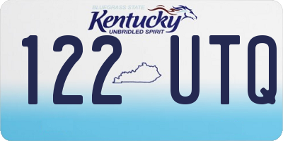 KY license plate 122UTQ