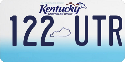KY license plate 122UTR