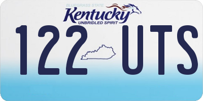 KY license plate 122UTS