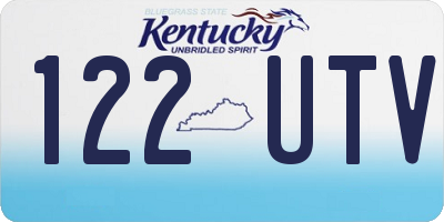 KY license plate 122UTV