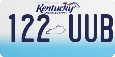 KY license plate 122UUB