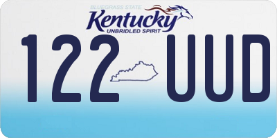 KY license plate 122UUD