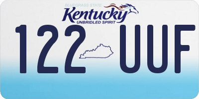 KY license plate 122UUF