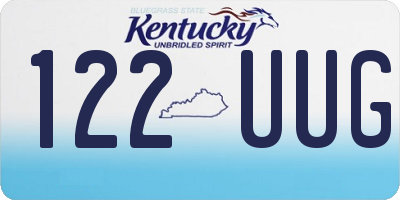 KY license plate 122UUG