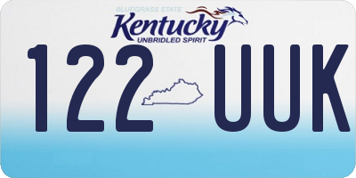 KY license plate 122UUK