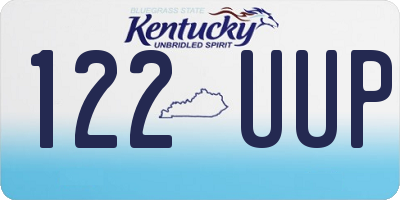 KY license plate 122UUP