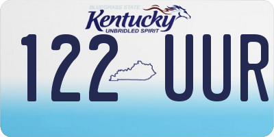 KY license plate 122UUR
