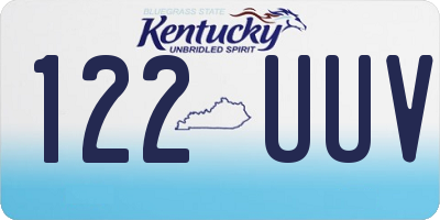KY license plate 122UUV