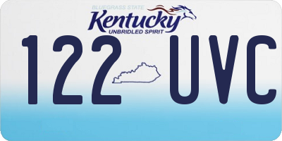 KY license plate 122UVC