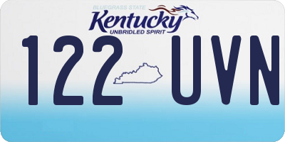 KY license plate 122UVN