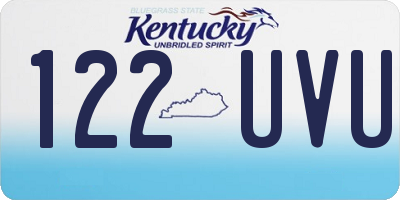 KY license plate 122UVU