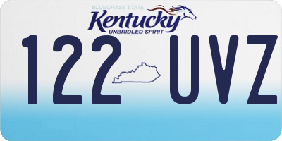 KY license plate 122UVZ