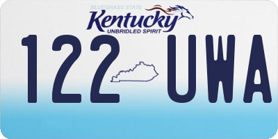 KY license plate 122UWA