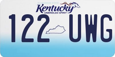 KY license plate 122UWG