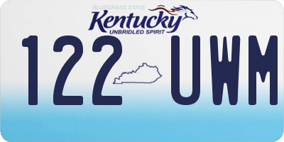 KY license plate 122UWM