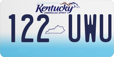 KY license plate 122UWU