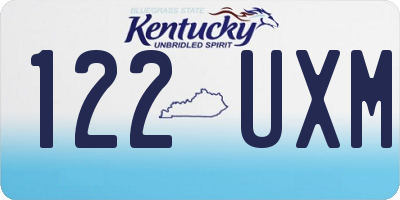 KY license plate 122UXM