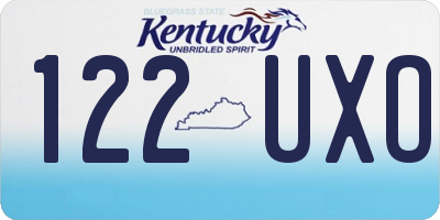 KY license plate 122UXO