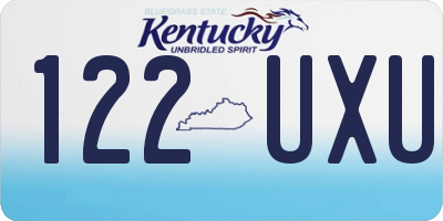 KY license plate 122UXU