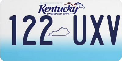 KY license plate 122UXV