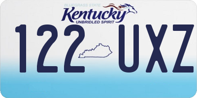 KY license plate 122UXZ