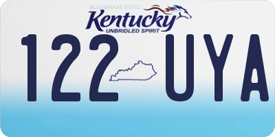 KY license plate 122UYA