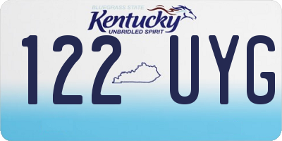 KY license plate 122UYG