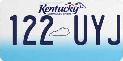KY license plate 122UYJ