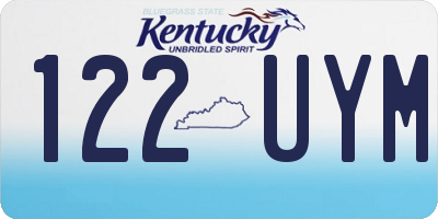 KY license plate 122UYM