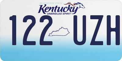 KY license plate 122UZH