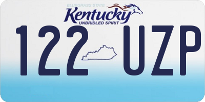 KY license plate 122UZP