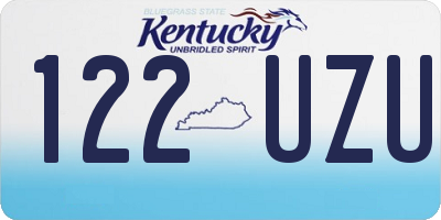 KY license plate 122UZU