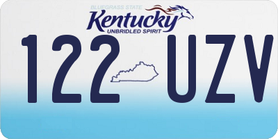 KY license plate 122UZV