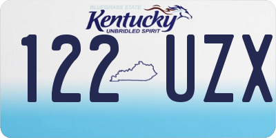 KY license plate 122UZX