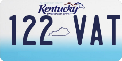 KY license plate 122VAT
