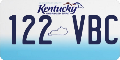 KY license plate 122VBC