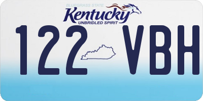 KY license plate 122VBH
