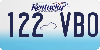 KY license plate 122VBO