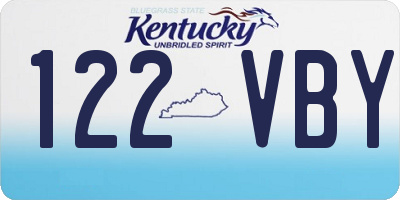 KY license plate 122VBY