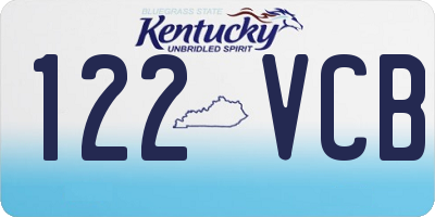KY license plate 122VCB