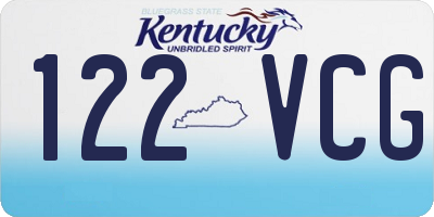 KY license plate 122VCG
