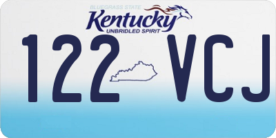 KY license plate 122VCJ