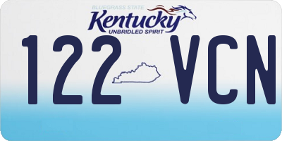KY license plate 122VCN
